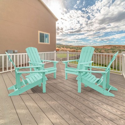 Sonkuki 4-Pack Recycled Plastic Wood Adirondack Chair