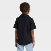 Toddler Boys' Short Sleeve Halloween Button-Down Shirt - Cat & Jack™ Black - 2 of 3
