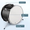 Karl Home 14 Inch 3-Piece Kids Drum Set with Throne Stool in Blue - 3 of 4