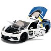 2020 Chevrolet Corvette Stingray C8 #89 "Michelin" White with Yellow and Blue "Bigtime Muscle" 1/24 Diecast Car Model by Jada - 2 of 4