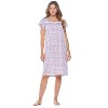Casual Nights Women's Short Sleeve Floral And Lace Nightgown - 2 of 4