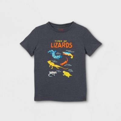 Boys' Lizard Short Sleeve Graphic T-Shirt - Cat & Jack™ Gray Blue