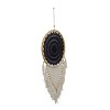42"x16" Cotton Macrame Handmade Dreamcatcher Wall Decor Black - Olivia & May: Beaded Tassels, Boho Chic - 3 of 4