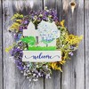 AuldHome Design Spring Summer Wood Door Hanger, Rustic Farmhouse 3D Wooden Wall Decoration Hanging Sign - 2 of 4