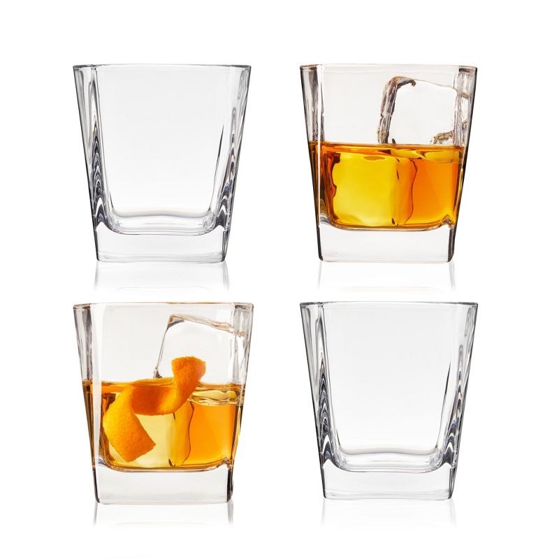 True Square Double Old Fashioned Glasses Set of 4, 1 of 12