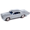 1965 Pontiac GTO Bluemist Slate Metallic with Red Stripes and Blue Interior "MCACN" 1/64 Diecast Model Car by Johnny Lightning - 2 of 3