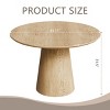 35 in Modern Round Dining Table with Pedestal Base, Scratch-Resistant MDF Surface for Small Spaces & Kitchens-Baofuwish - 4 of 4