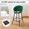 Bekrvio 30" Bar Height Stools - Swivel Velvet Barstools with Back, Modern Upholstered High Chairs for Kitchen Counter, Home Pub - 4 of 4