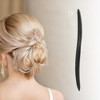 Unique Bargains Women's Faux Pearl Hair Chopstick Black White 1 Pc - 2 of 4