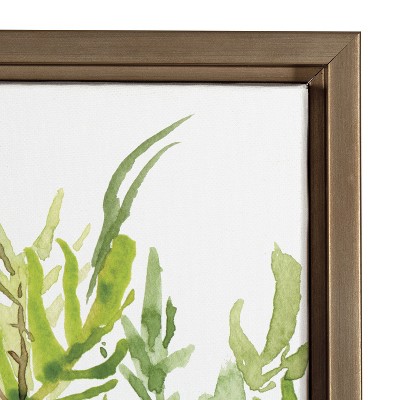 Good Company Greenery Print on Canvas with Gold Frame, 23x33