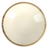 Gibson Home 12 Inch Enameled Mango Wood Serving Bowl in Brown and White - 2 of 4