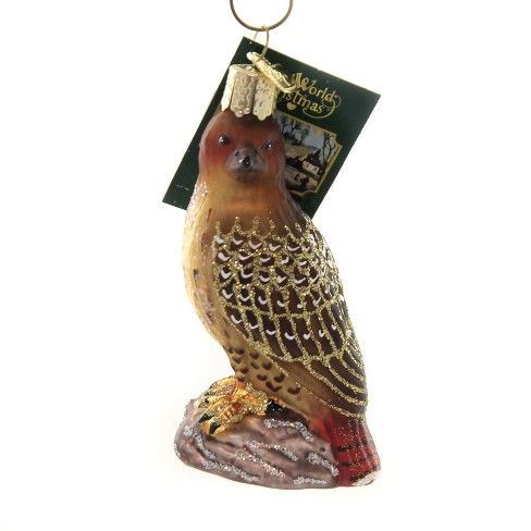 Old World Christmas 3 5 Red Tailed Hawk Bird Of Prey Tree Ornaments Target
