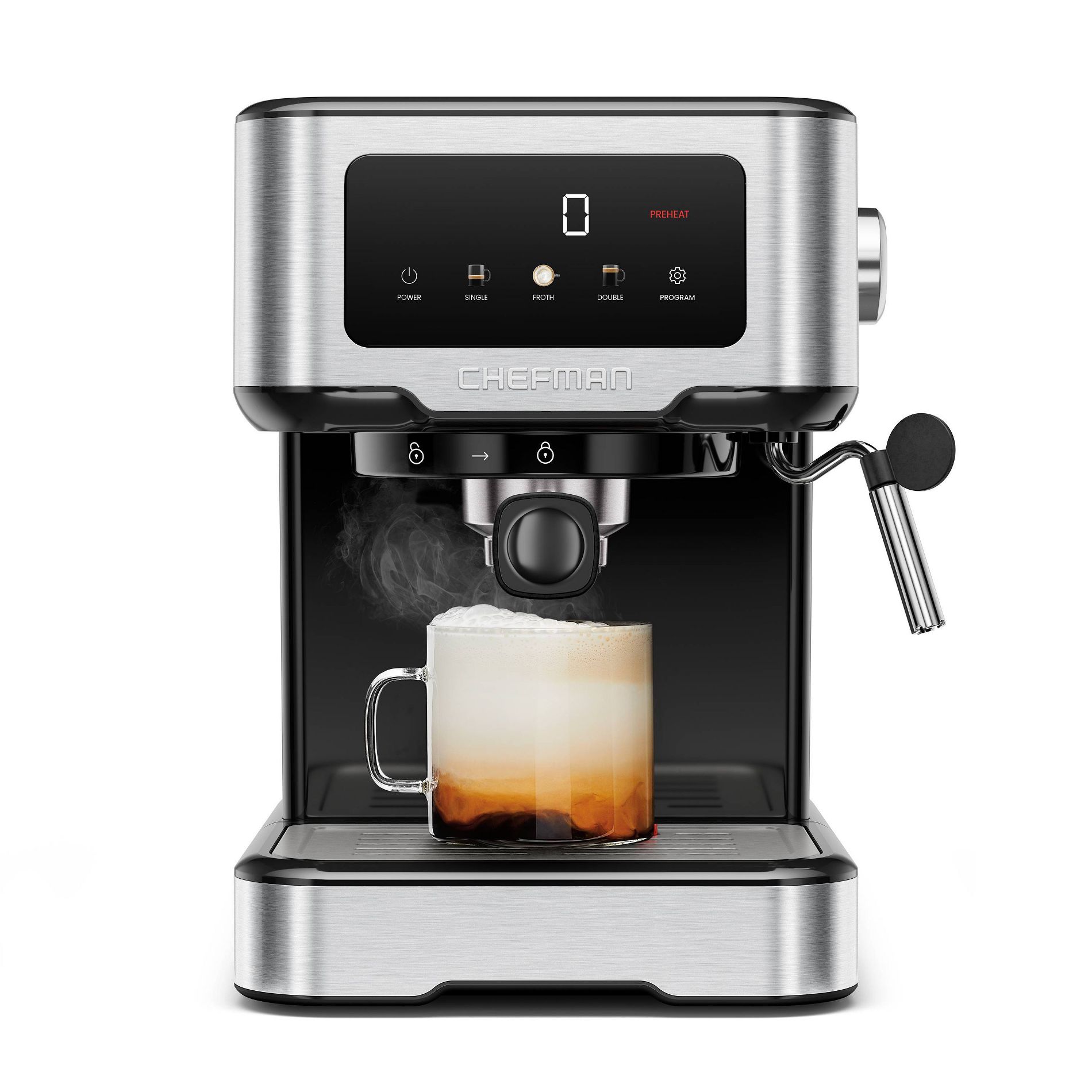 Chefman CraftBrew Espresso Machine Stainless Steel
