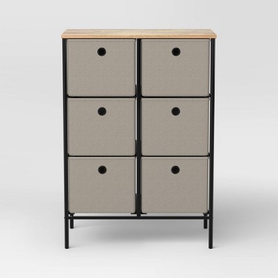 Fabric Bin Tall Vertical Dresser Black - Room Essentials™
