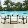 Hyleory 3-Piece Patio Set, Outdoor Dining Set with PE Rattan Table and Chairs (1 Pack/2 Pack) - 3 of 4