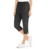 Collections Etc Comfortable Elasticized Waistband Capris Leggings - 3 of 4