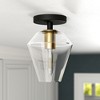 Hudson and Canal 7" Wide Semi Flush Mount with Glass Shade - 2 of 4