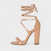 Charles Albert Women's High Heeled Dressy Strappy Lace Up Block Heels for Women – Open Toe, Gladiator, Comfy 4-Inch Heeled Sandals - 4 of 4