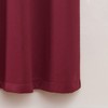 Kate Aurora Set of 2 Thermal Room Darkening Grommet Top Curtains For Small Windows - 63 in. Long - Burgundy - 3 of 3