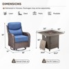 Buenhomino 5/7pcs Outdoor Patio Outdoor Conversation Fire Pit Set with Swivel Rocker Armchairs for Garden, Poolside, Backyard - 3 of 4
