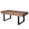 47.2" Parquet Wood Coffee Table with Metal Frame - 4 of 4