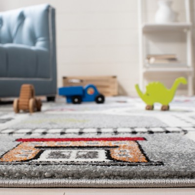 Ivory Square Easy-Care Synthetic Kids Rug - 3'