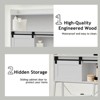 VYNXARIA Over The Toilet Storage Cabinet with Toilet Paper Stand,Mass-Storage Over Toilet Bathroom Organizer with Sliding Door(WHITE) - 4 of 4