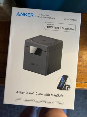 Anker 3-in-1 Cube With Magsafe - Black : Target