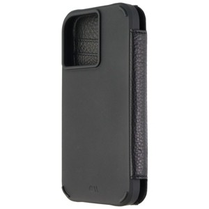 Case-Mate Leather Tough Wallet Folio for MagSafe for iPhone 13 Pro - Black - 1 of 3