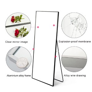 Ridstar 16 in. W x 59 in. H Yellow Rectangular Decorative Wall Mirrors with Stand - 1 of 4