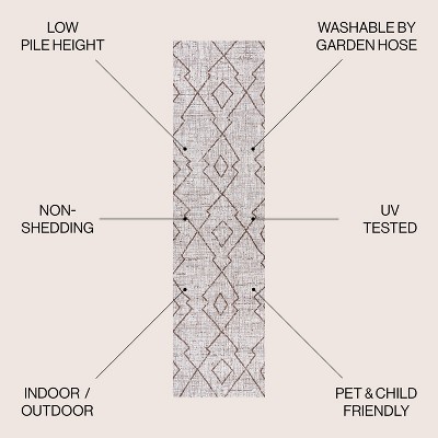 Carwa Handmade Trellis Beige/Brown Synthetic Area Rug - 2x10