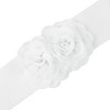 Elerevyo Women's Big Double-Flower Stretchy Elastic Wide Chunky Dress Waistband Belts - 2 of 4