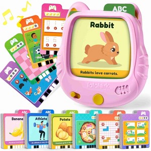 Talking Flash Cards Kids Learning Toys Educational Interactive For Toddlers Speech Therapy Toys 13 Word 6 Gamestheme 200 Playful  Cards Math Kits Pink - 1 of 4