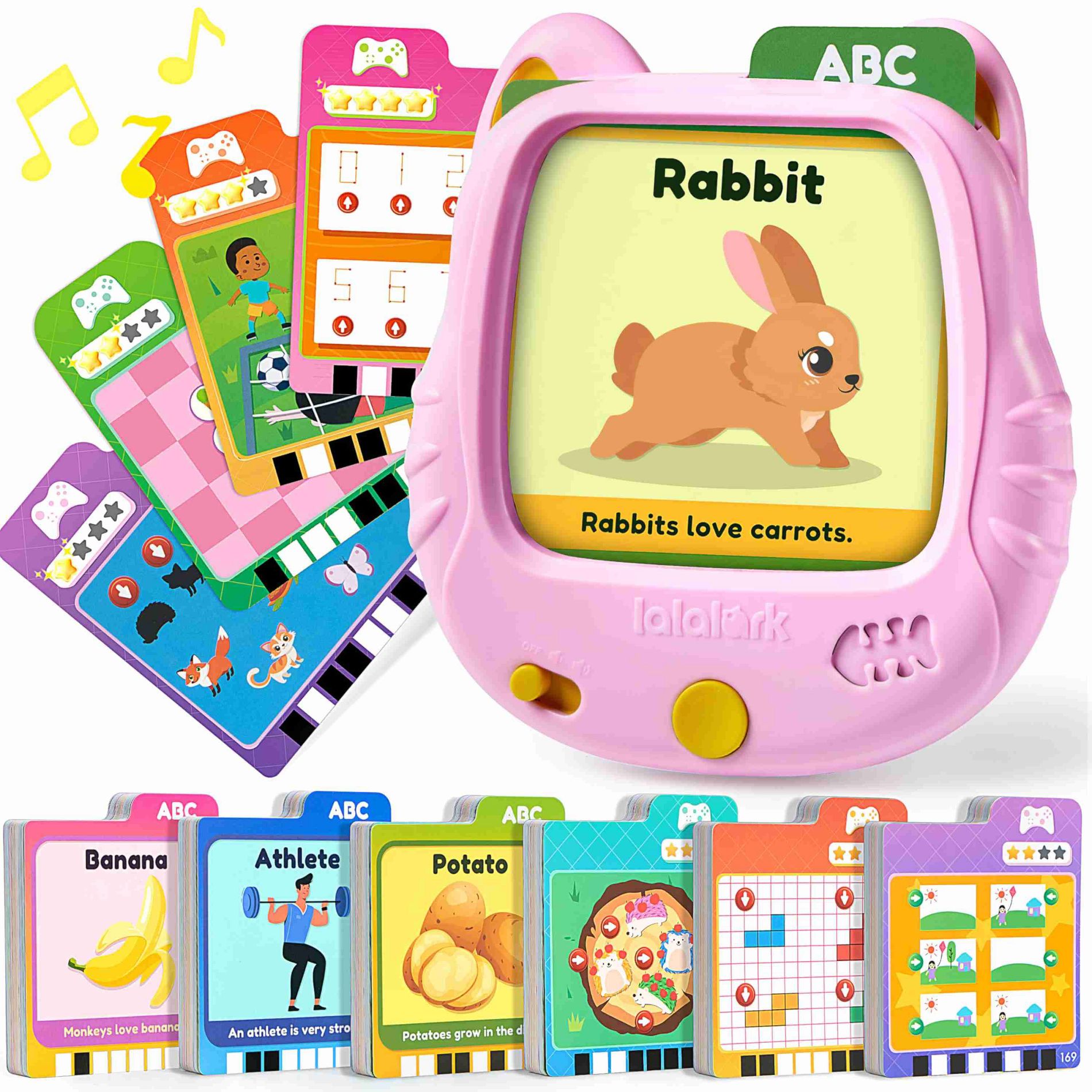 Talking Flash Cards Kids Learning Toys Educational Interactive For Toddlers Speech Therapy Toys 13 Word 6 Gamestheme 200 Playful  Cards Math Kits Pink