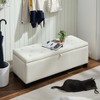 NicBex Storage Bench Fashion Velvet Fabric Upholstered Rectangular Bench for Bedroom and Entryway, Beige - 2 of 4