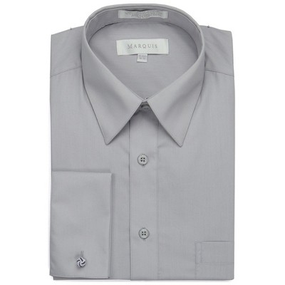 Marquis Men's Regular Fit French Cuff Dress Shirt - Cufflinks Included
