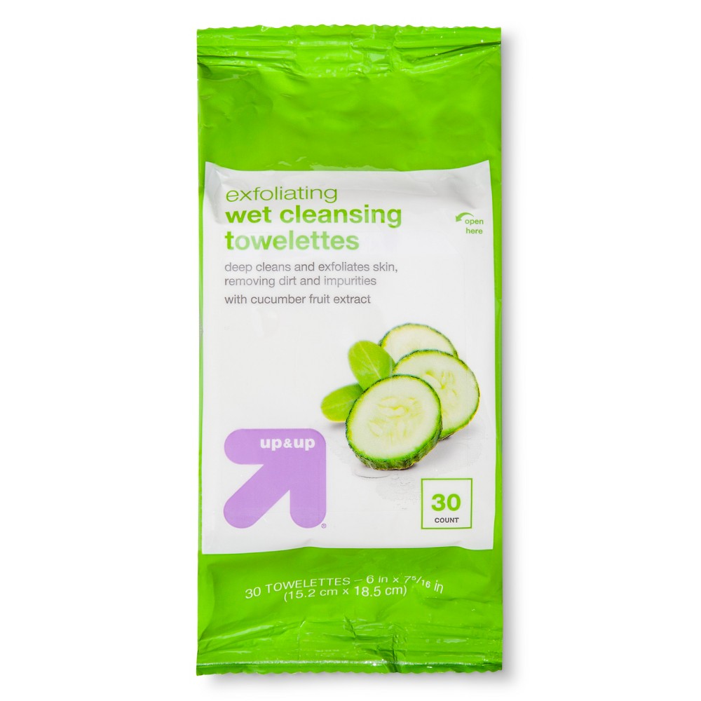 up & up Exfoliating Cleansing Towelettes - 30 ct