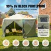VEVOR Pop Up Gazebo Tent, Pop-Up Screen Tent 6 Sided Canopy Sun Shelter with 6 Removable Privacy Wind Cloths & Mesh Windows, Army Green - 3 of 4