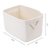 REGALWOVEN Odorless Cotton Rope Handcrafted Compact Multiple Use Open Storage Bins 1 Pc - 3 of 4