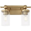 Quorum Lighting Lee Boulevard 2 - Light Vanity in  Aged Brass - 3 of 4