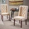NicBex 2pc Dining Chair with Tufted Button Backrest Modern Upholstered Dining Room Side Chair with Wood Legs - 4 of 4
