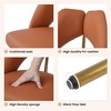 PU Leather Dining Chairs Set Of 4, Modern Kitchen Dining Room Chairs with Padded Seat Waterproof Non-Slip, Comfortable Dinner Chairs - 4 of 4