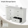 Karl Home 6-Drawer White MDF (Medium-Density Fiberboard) 47.24in. W Chest of Drawer - 3 of 4