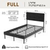 Sapphtopaz Modern Bed Frame with Tufted Headboard Upholstered Platform Bed with Underbed Storage for Bedroom,No Box Spring Needed - 4 of 4