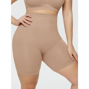 Coolmee Womens Body Shaper Shorts Shapewear Boyshorts Panties Tummy Control Underwear, Thigh Slimming Technology Butt Lifter - 1 of 4