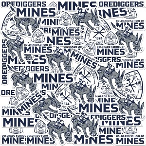 Colorado School Of Mines Spirit Logo 50Ct Sticker Packs Miscellaneous 50 Ct. Sticker Pack - 1 of 4