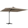 Sonkuki 10x8FT Round Offset Outdoor Patio Solar LED Cantilever Umbrella, 360° Rotation and Canopy Angle Adjustment - 2 of 4