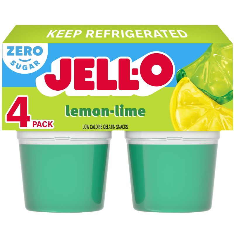 JELL-O Sugar Free Lemon Lime Gelatin - 12.5oz/4ct, 1 of 13