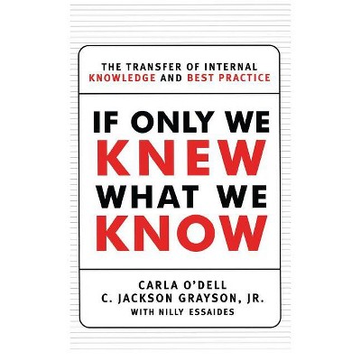 If Only We Knew What We Know - by  C Jackson Grayson & Carla O'Dell (Paperback)