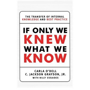 If Only We Knew What We Know - by  C Jackson Grayson & Carla O'Dell (Paperback) - 1 of 1